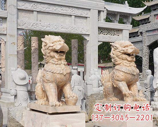 烟台古典神麒麟石雕,传承古老文化