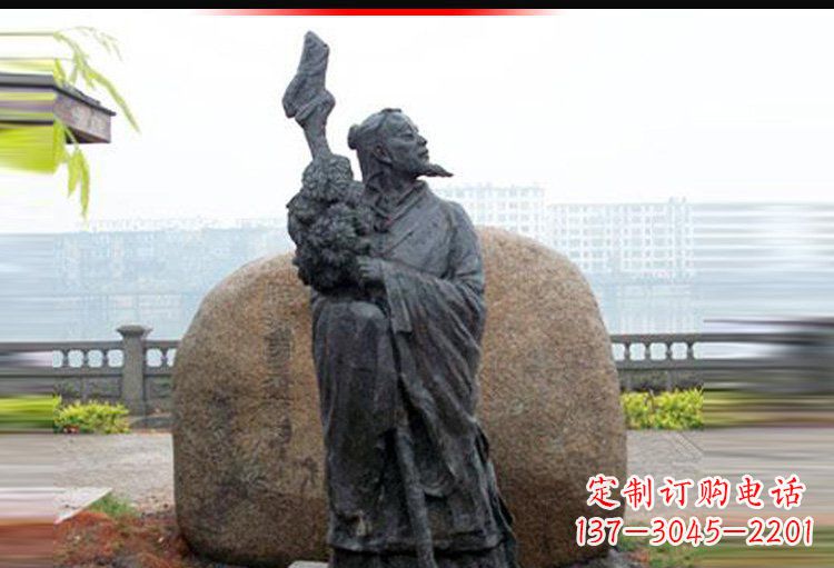 烟台传承古代文化,陶渊明雕塑悠久记忆