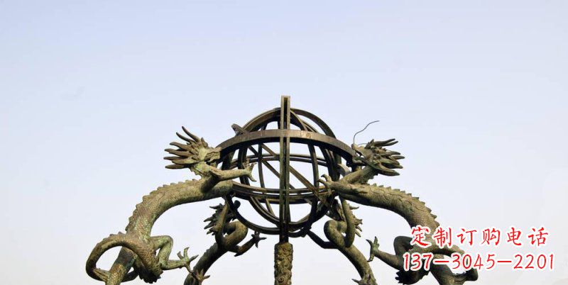 烟台传承中国古代文化,浑天仪铜雕——让精致的往事重现