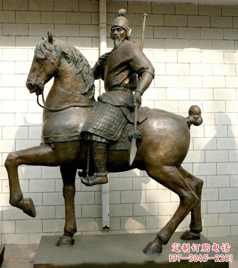 烟台古罗马战士公园景观铜雕