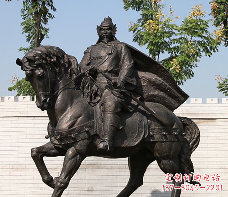 烟台古人骑马铜雕