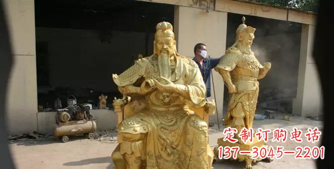 烟台关帝武财神铜雕