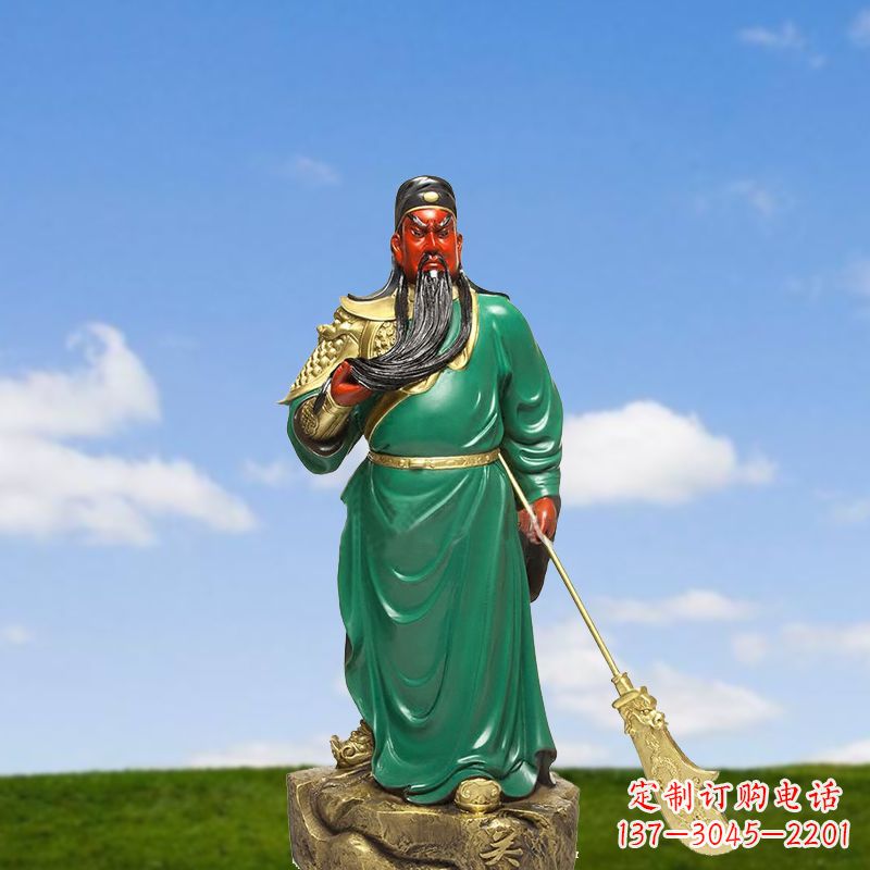 烟台关公彩绘雕塑