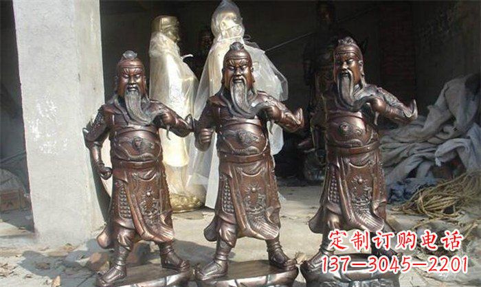 烟台关公古代人物铜雕 (2)