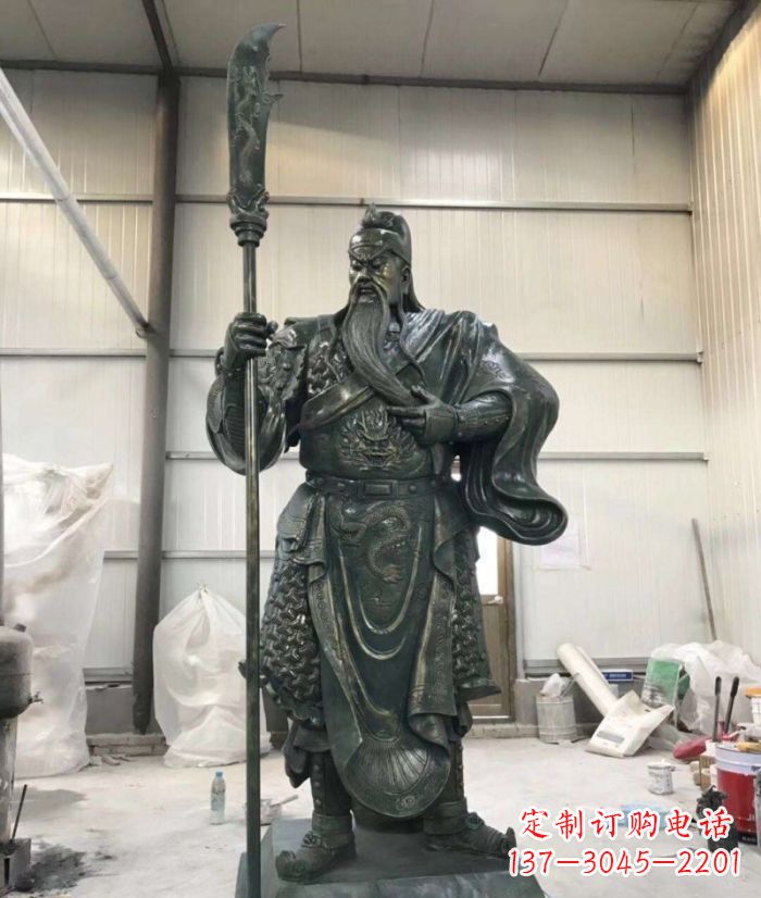 烟台正宗唐朝关公铜雕艺术品