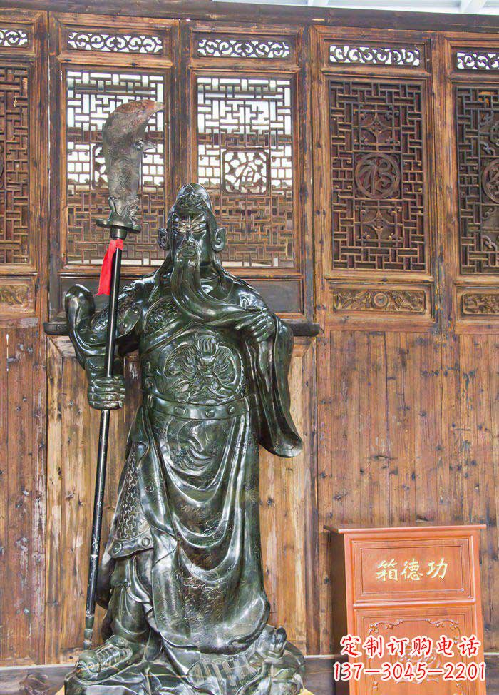 烟台关公武财神古代名人铜雕