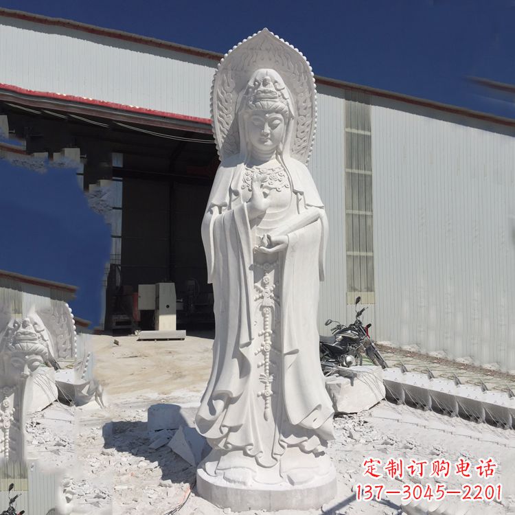 烟台观音大理石雕塑,让你的家居更具仪式感