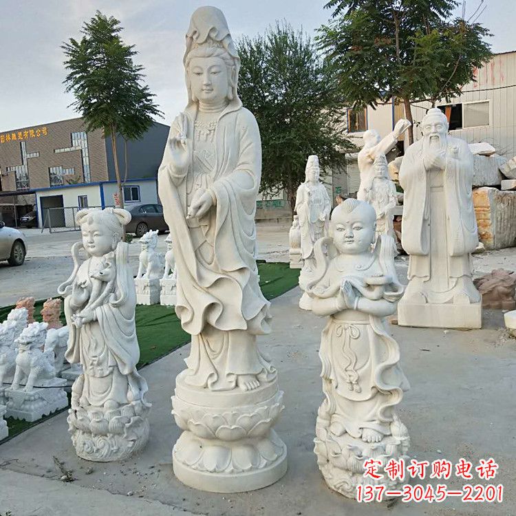 烟台永恒的祝福——观音菩萨送子佛像石雕