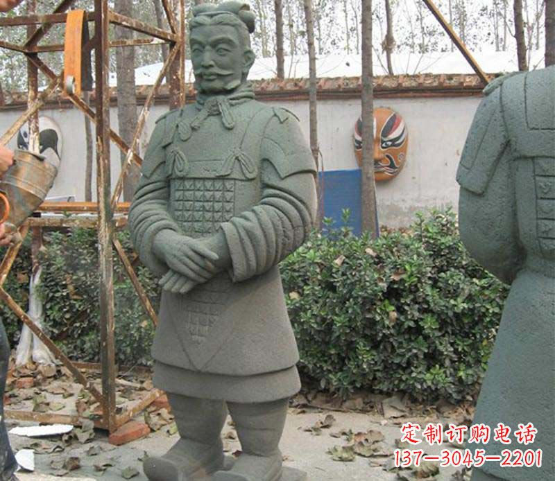 烟台广场兵马俑石雕