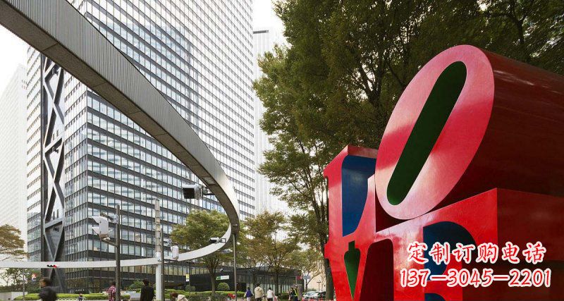 烟台不锈钢Love字母雕塑
