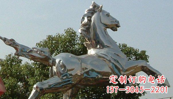 烟台精美不锈钢奔马雕塑