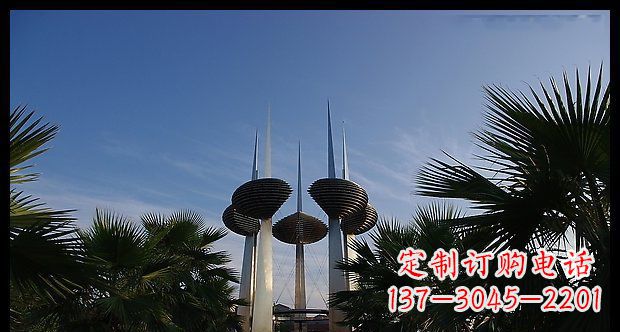 烟台广场不锈钢避雷针抽象雕塑11