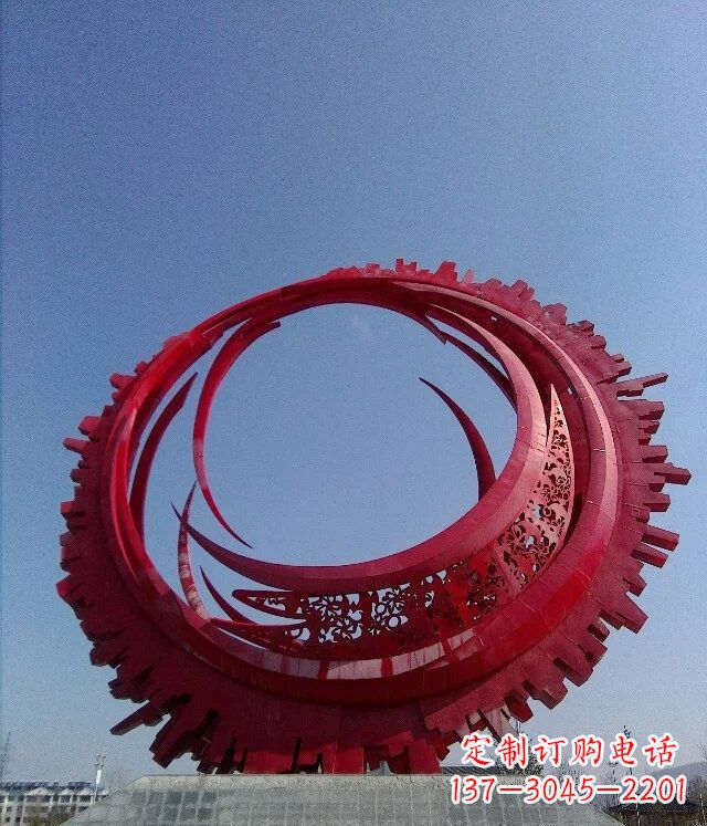 烟台广场不锈钢齿轮圆盘雕塑
