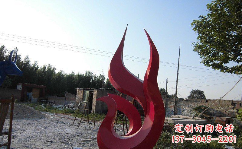 烟台广场不锈钢抽象凤凰雕塑_1 (2)