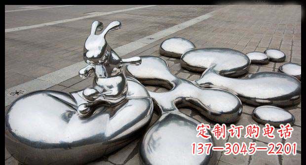 烟台卓越不锈钢兔子雕塑