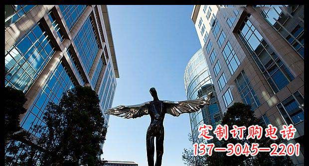 烟台精美不锈钢抽象天使雕塑