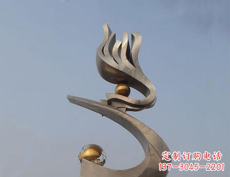 烟台雅致艺术:不锈钢凤凰雕塑