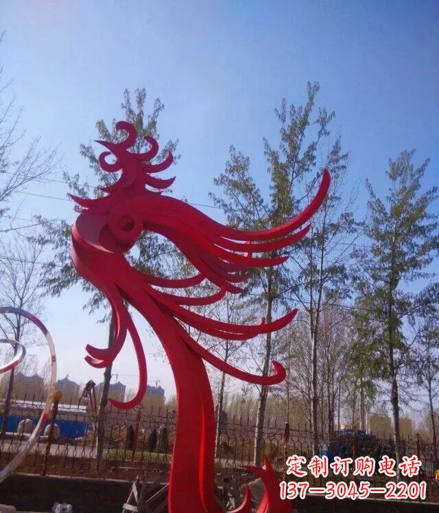 烟台中领雕塑凤凰大型抽象雕塑
