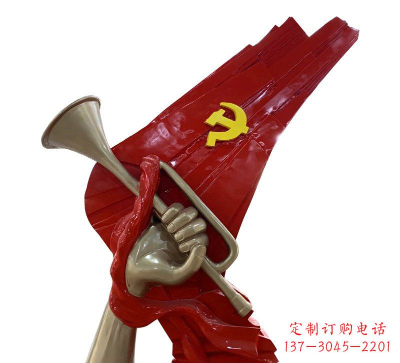 烟台优质不锈钢党旗雕塑