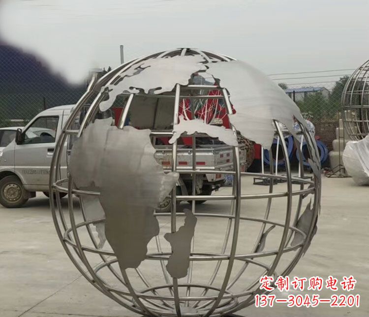 烟台广场不锈钢地球仪雕塑