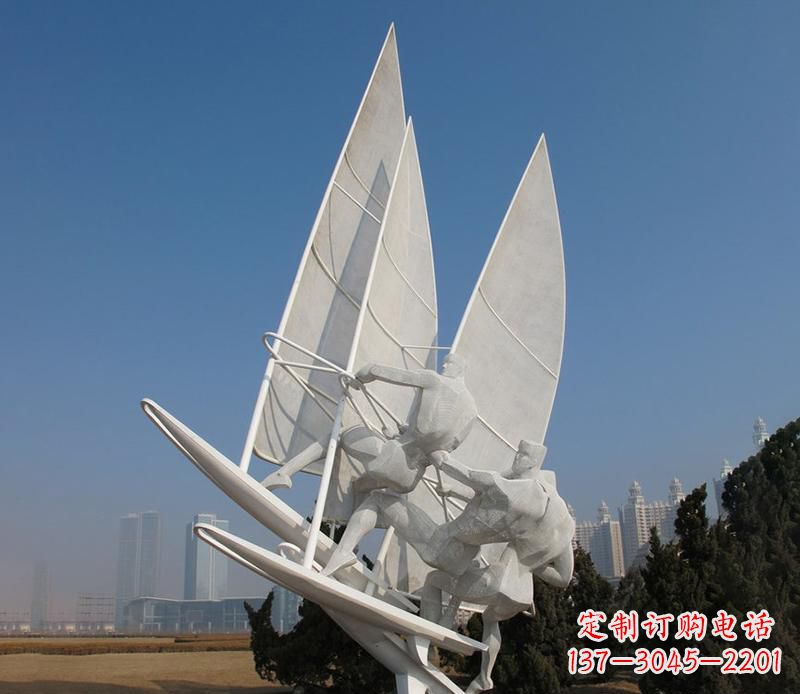 烟台不锈钢帆船比赛运动雕塑