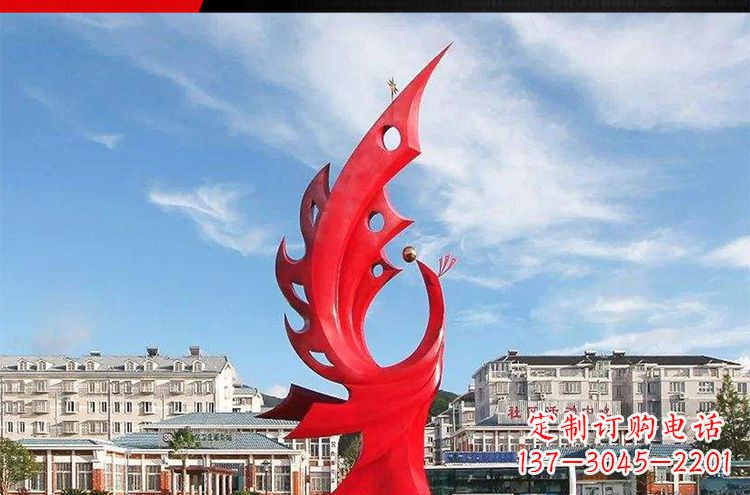 烟台高雅大气的不锈钢凤凰雕塑