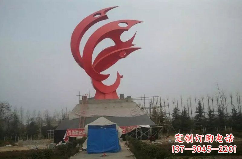 烟台优雅精致的不锈钢凤凰雕塑
