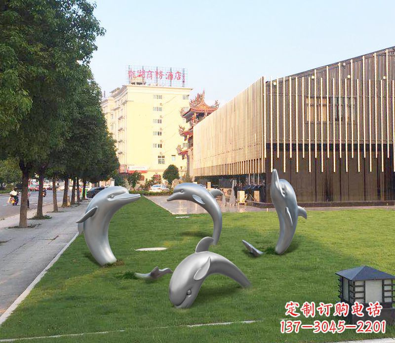 烟台艺术雕塑“海豚”摆件