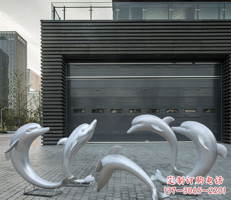 烟台中领雕塑出品,令人惊叹的不锈钢海豚雕塑