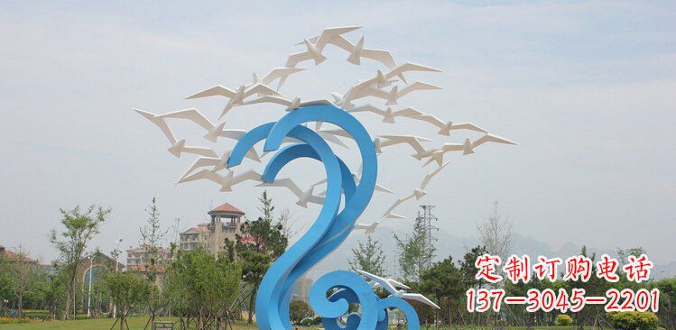 烟台精美的不锈钢鸽子雕塑