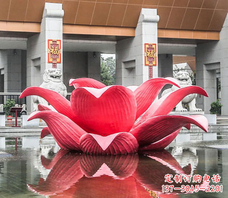 烟台完美满足你的不锈钢荷花雕塑