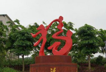 烟台精致大气的不锈钢抽象福字雕塑
