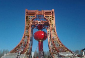 烟台中领雕塑推出不锈钢大型灯笼雕塑