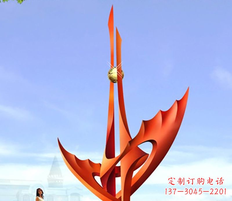 烟台不锈钢火炬抽象雕塑