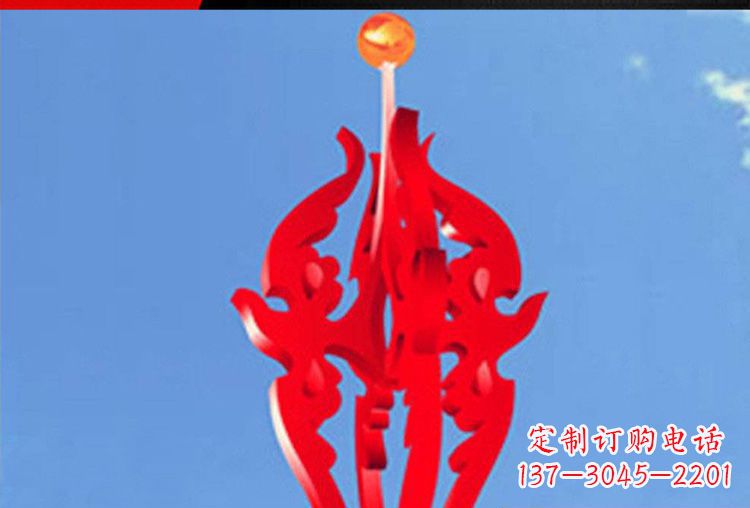 烟台中领雕塑:唯美飘拂的不锈钢火苗雕塑