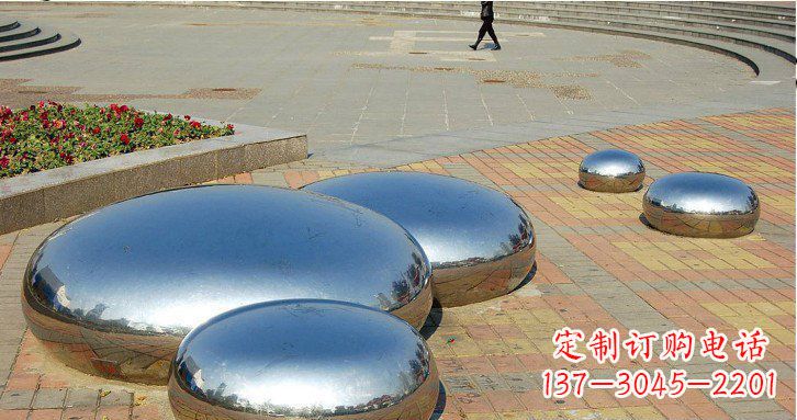 烟台镜面不锈钢水滴雕塑