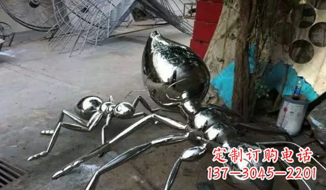 烟台中领雕塑|不锈钢蚂蚁雕塑