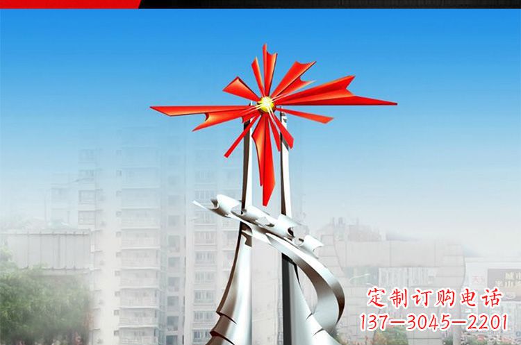 烟台令人叹为观止的牡丹景观雕塑