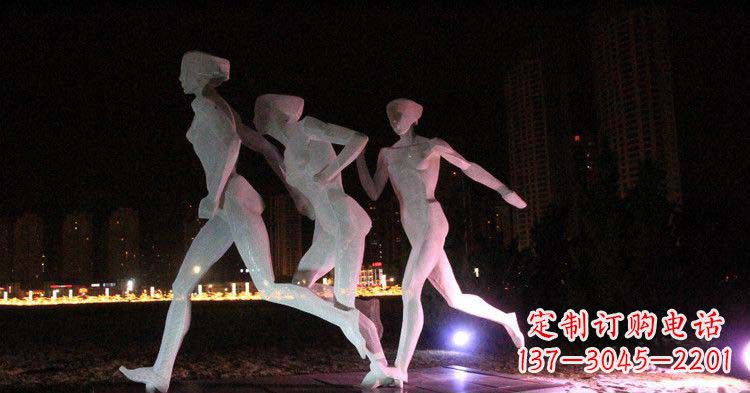 烟台优雅靓丽的女性不锈钢跑步雕塑