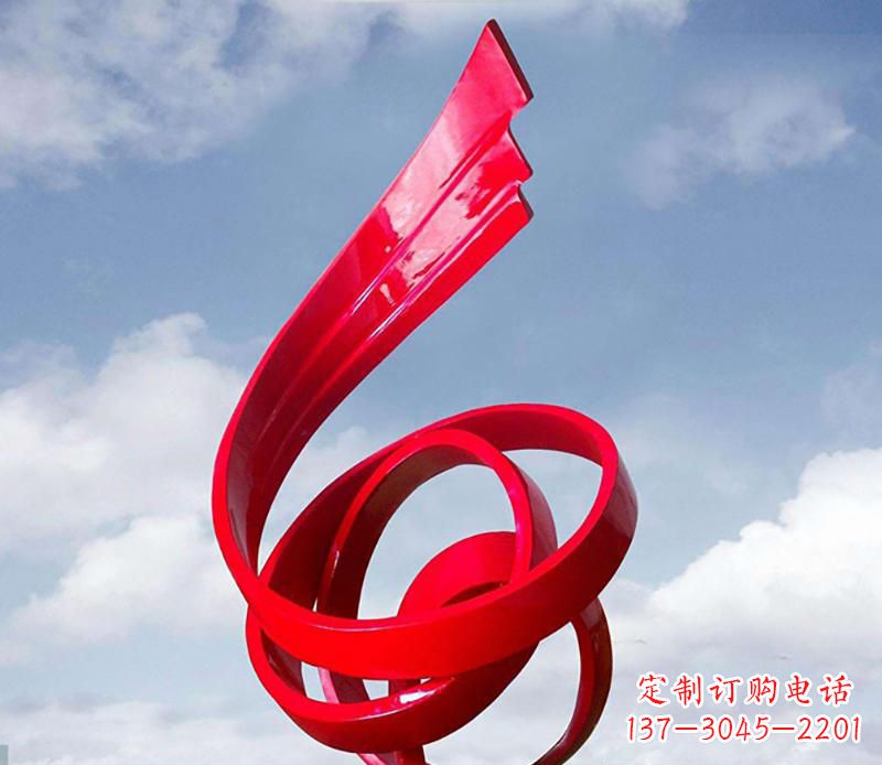 烟台中领雕塑为您定制翅膀抽象雕塑