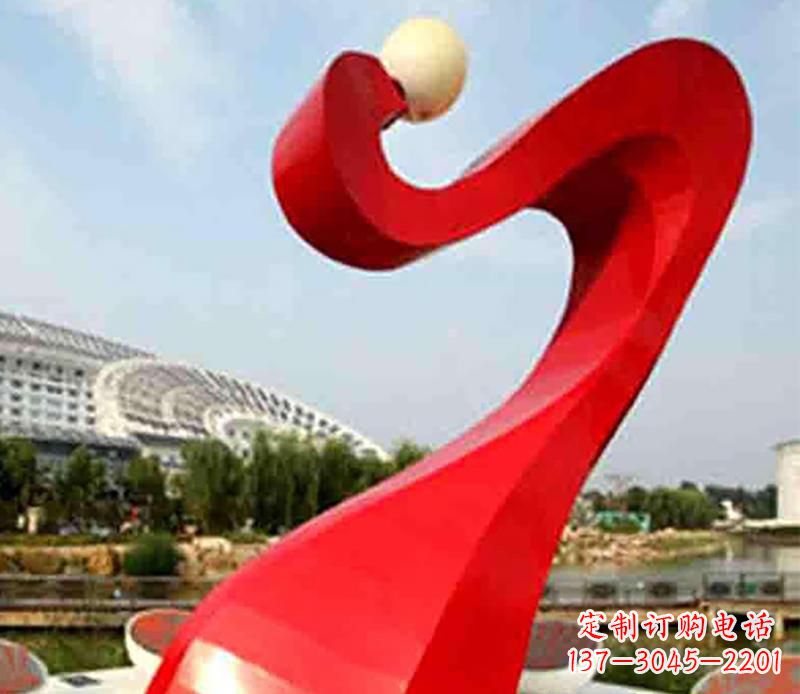 烟台广场不锈钢飘带景观雕塑