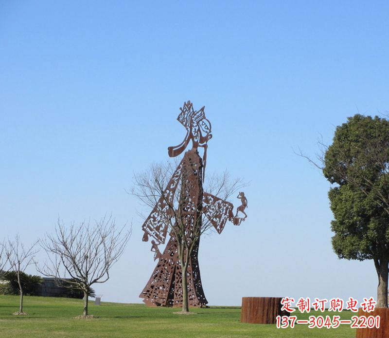 烟台全新不锈钢艺术皮影戏雕塑