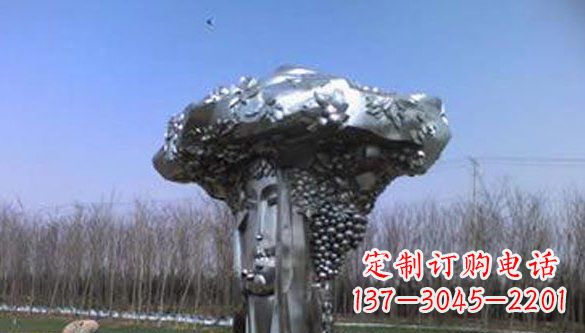 烟台中领雕塑|不锈钢葡萄抽象雕塑