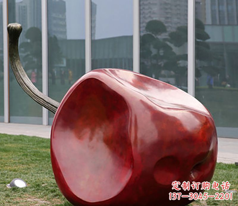 烟台优雅大气的不锈钢苹果雕塑