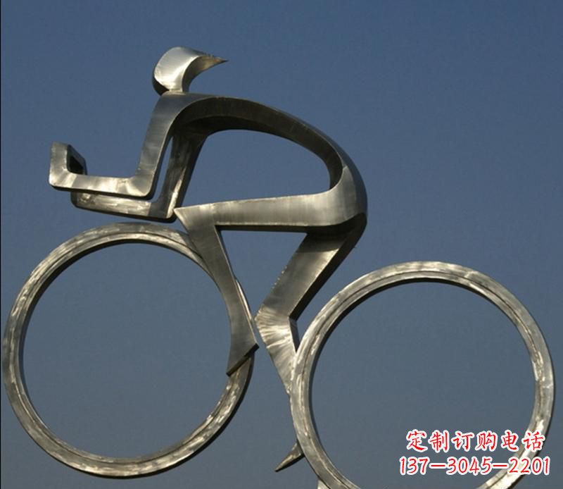 烟台不锈钢骑自行车雕塑