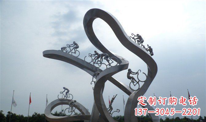 烟台让你个性十足的自行车雕塑