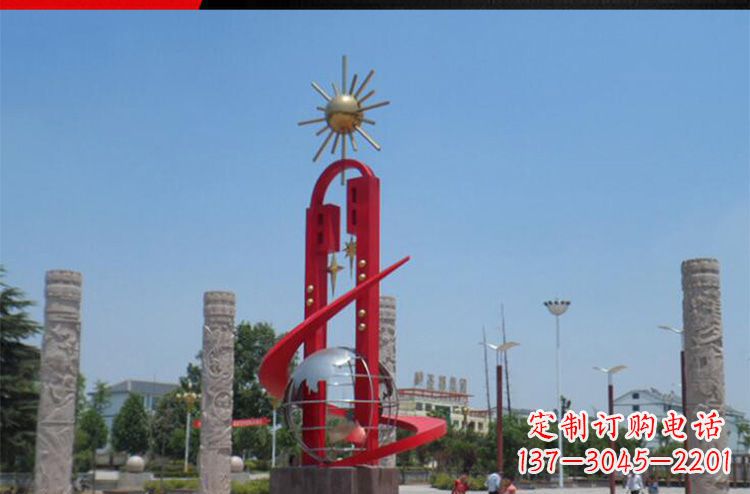 烟台精美不锈钢太阳花雕塑