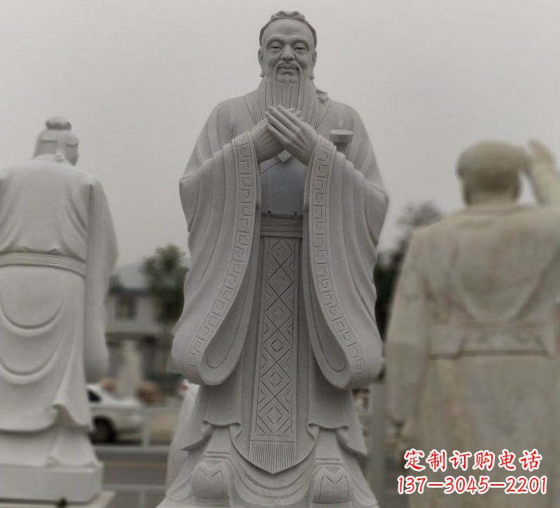 烟台中领雕塑:铸造传统文化,精致的大理石孔子石雕