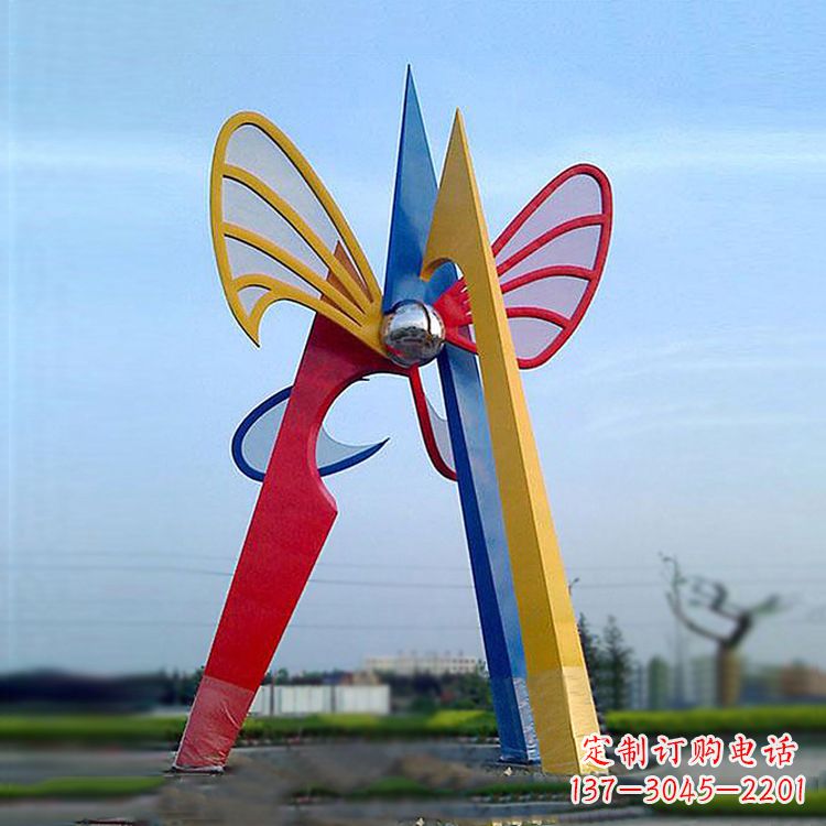 烟台中领雕塑带您欣赏大型抽象蝴蝶雕塑