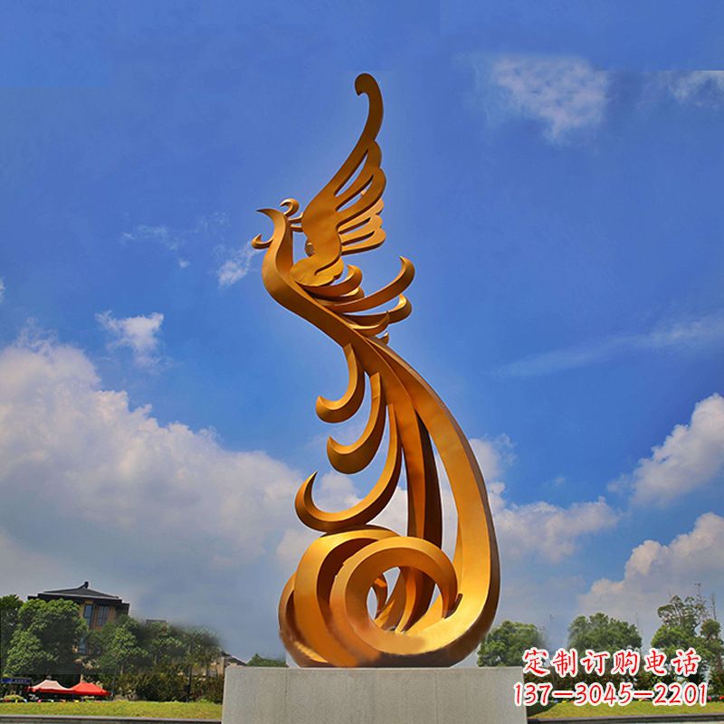 烟台精美凤凰不锈钢雕塑